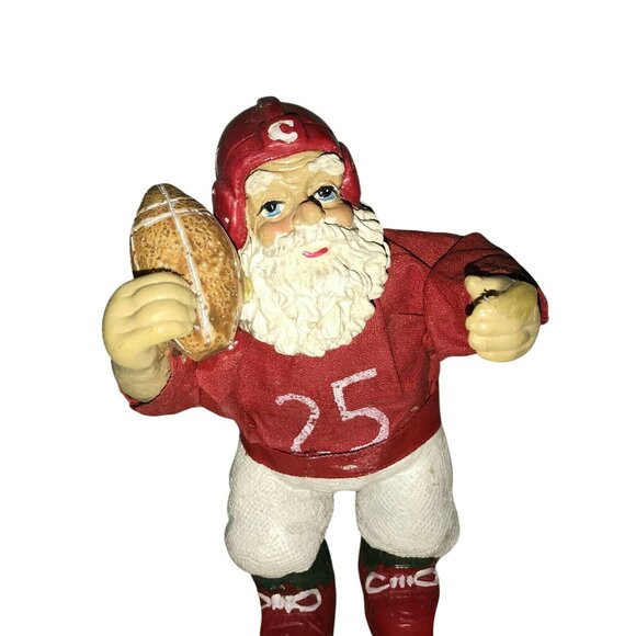 Other - FOOTBALL Player SANTA CLAUS (#25!) Christmas Tree Ornament - Holidays